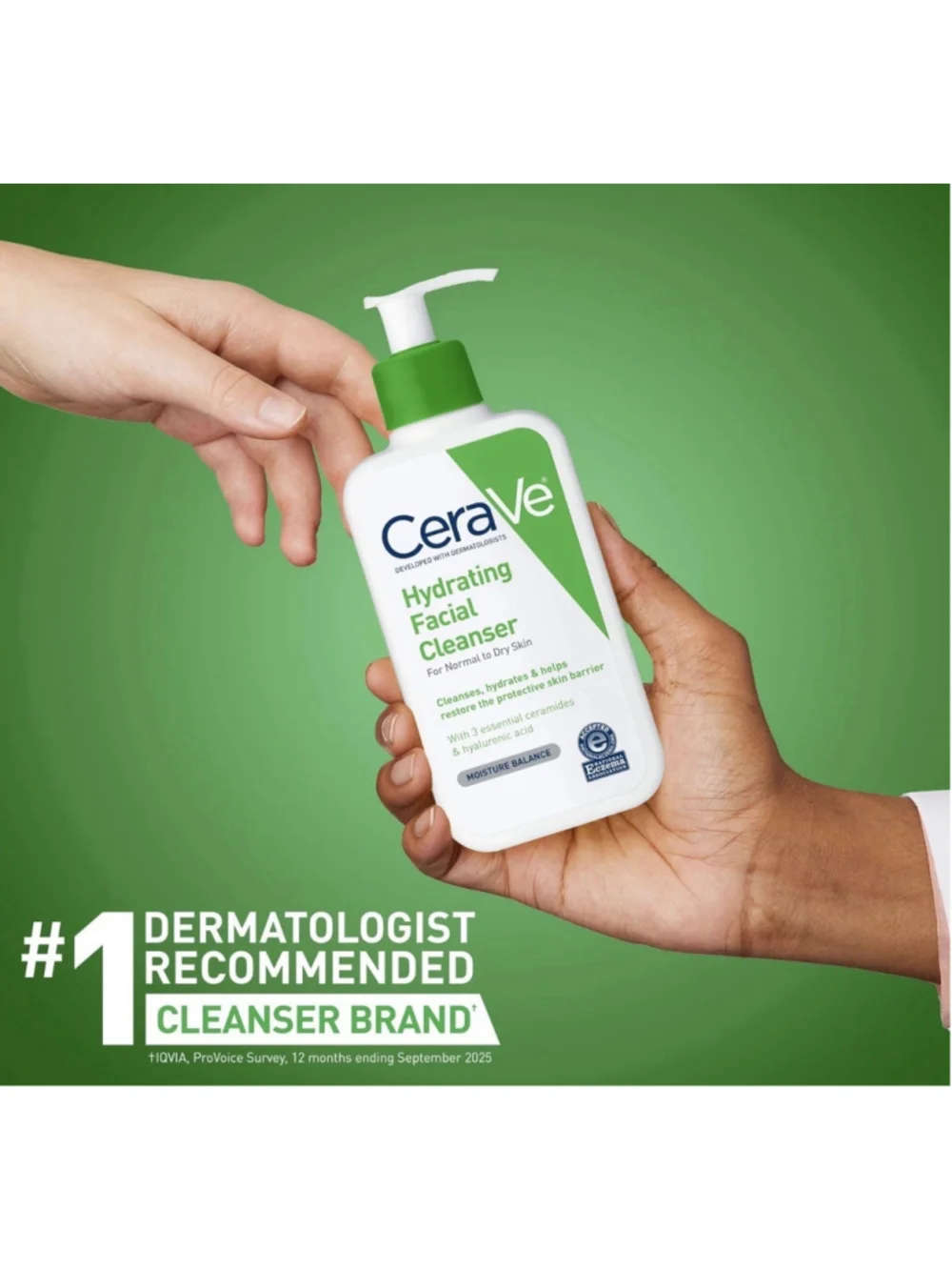 CeraVe Hydrating Facial Cleanser, Moisturizing 19 Fl Oz (Pack of 1), Clear